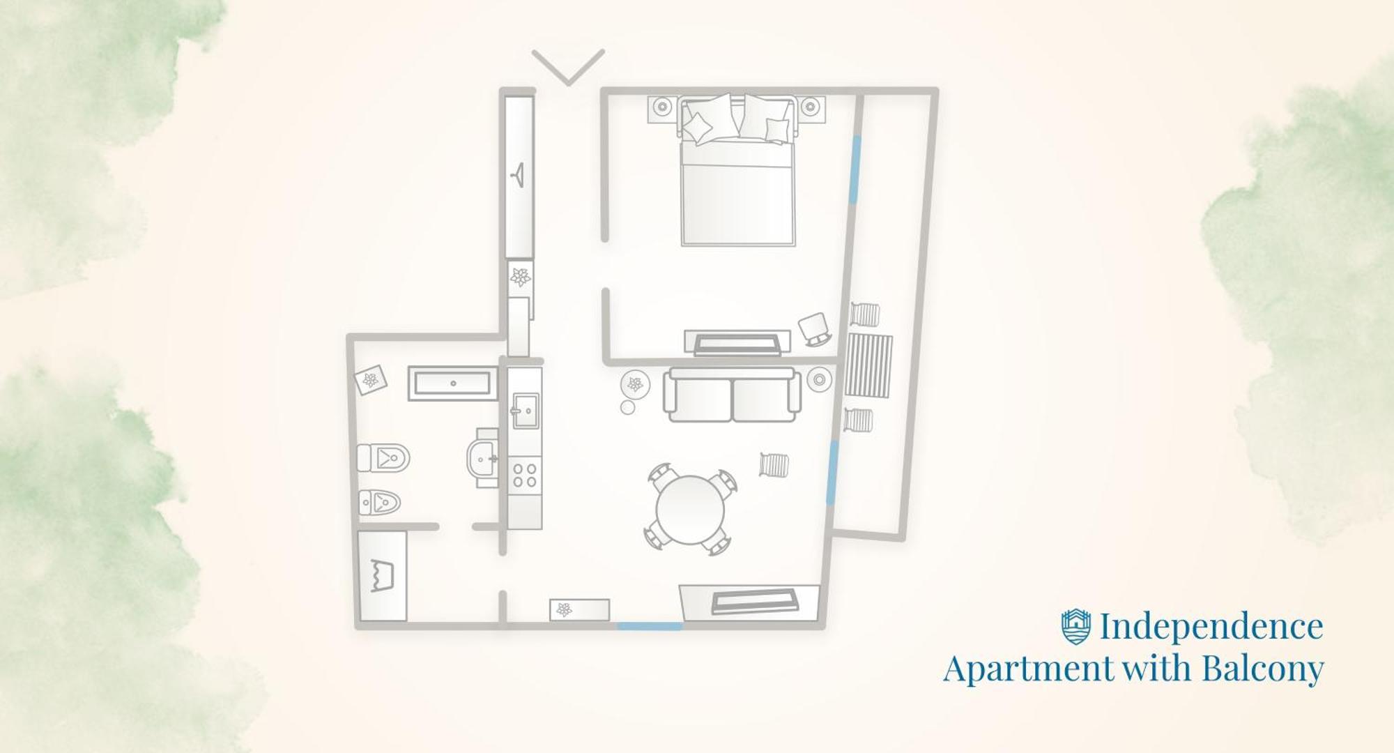 Independence Apartment With Balcony By Rent All קומו מראה חיצוני תמונה